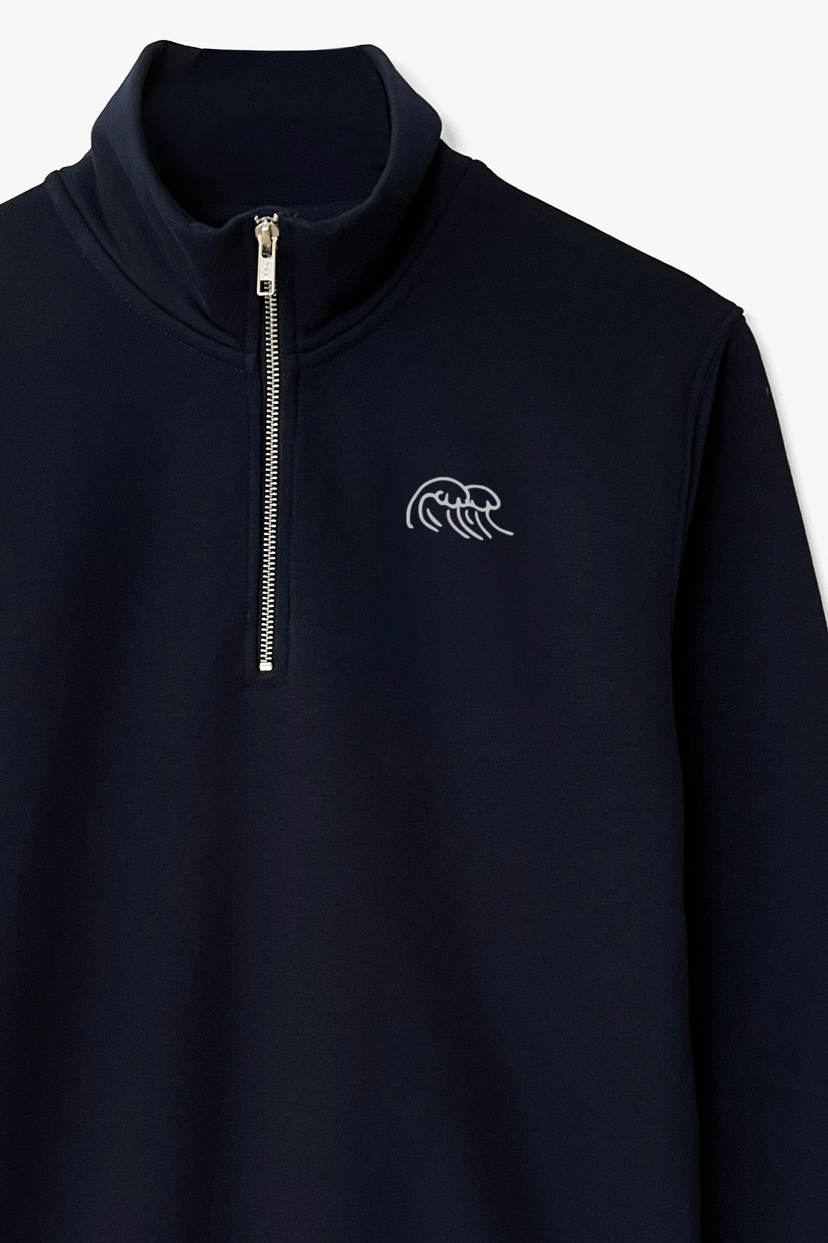 Half-Zip Sweat "Great Waves"