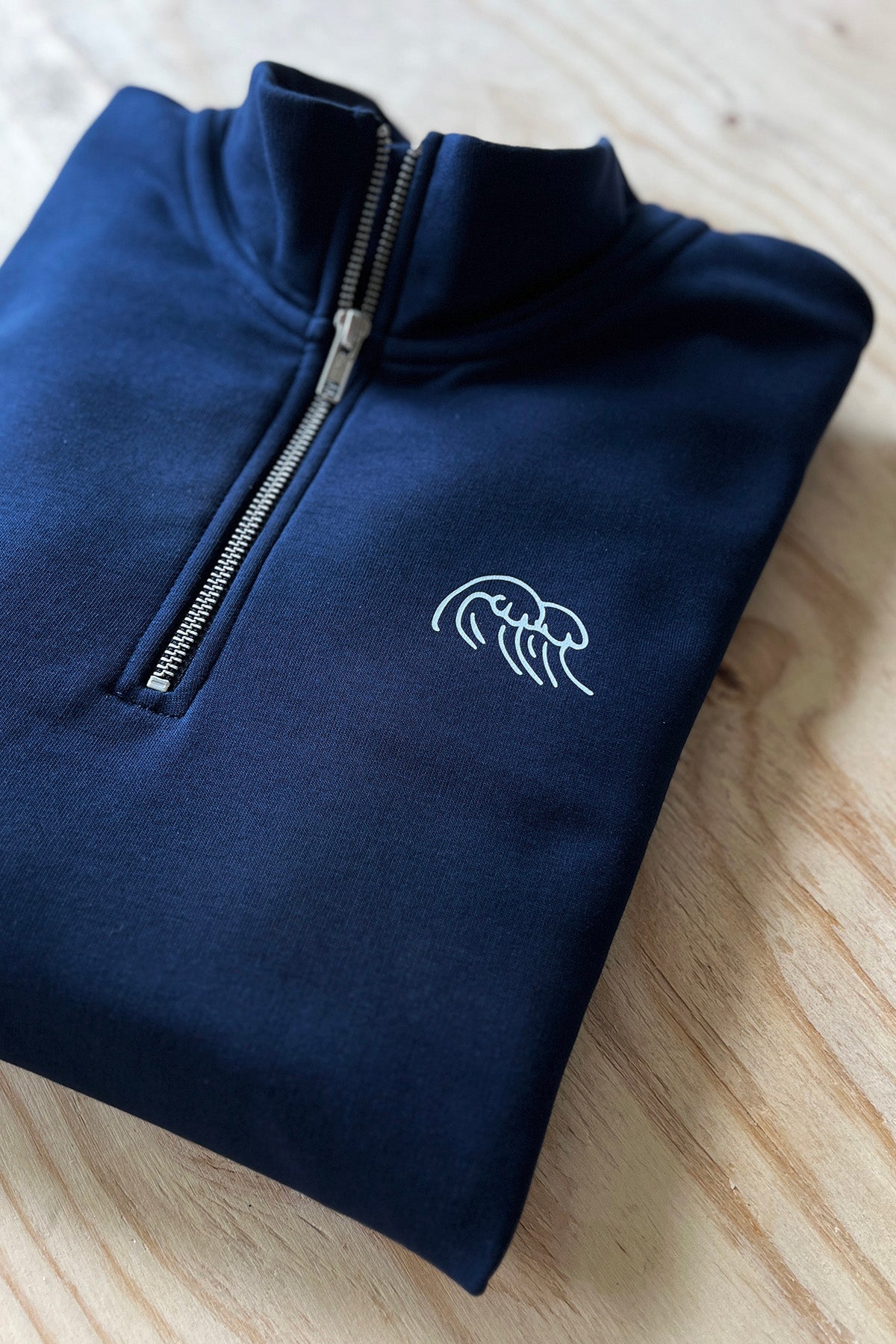 Half-Zip Sweat "Great Waves"