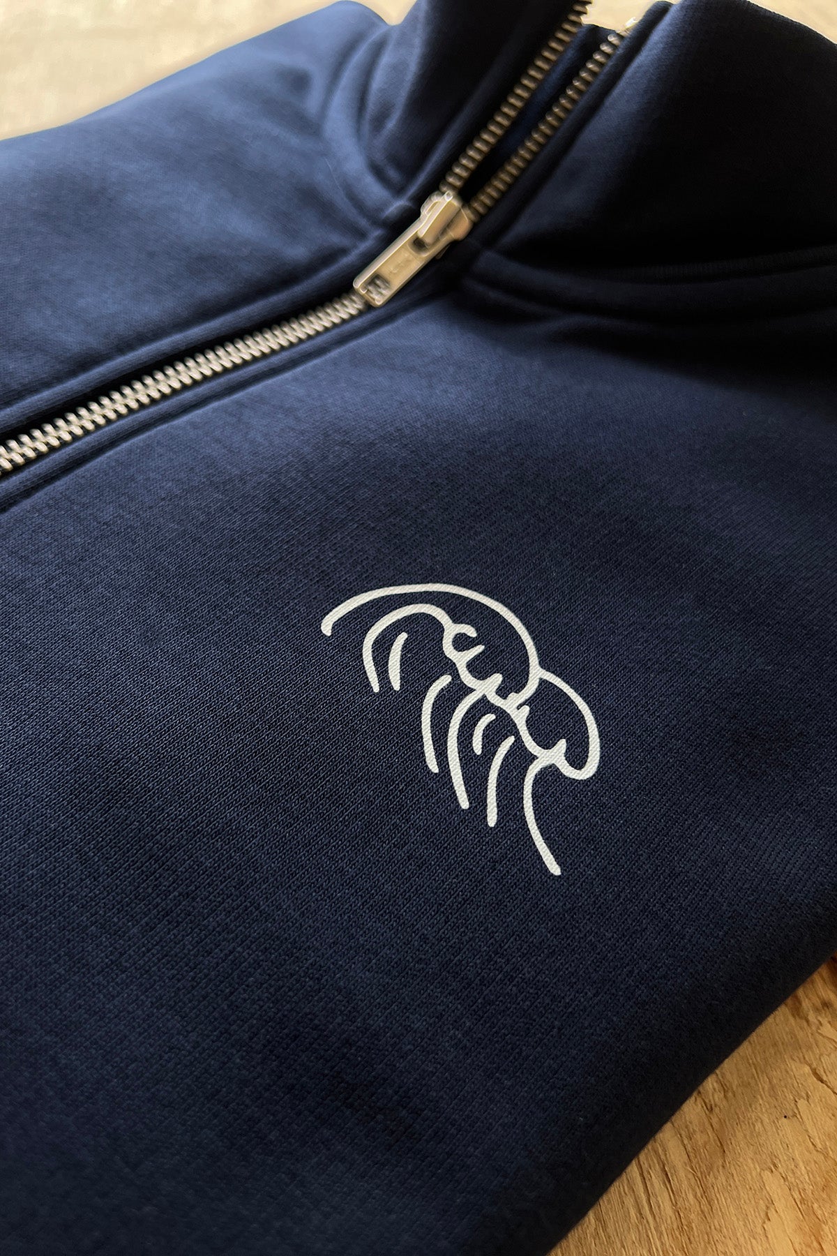 Half-Zip Sweat "Great Waves"